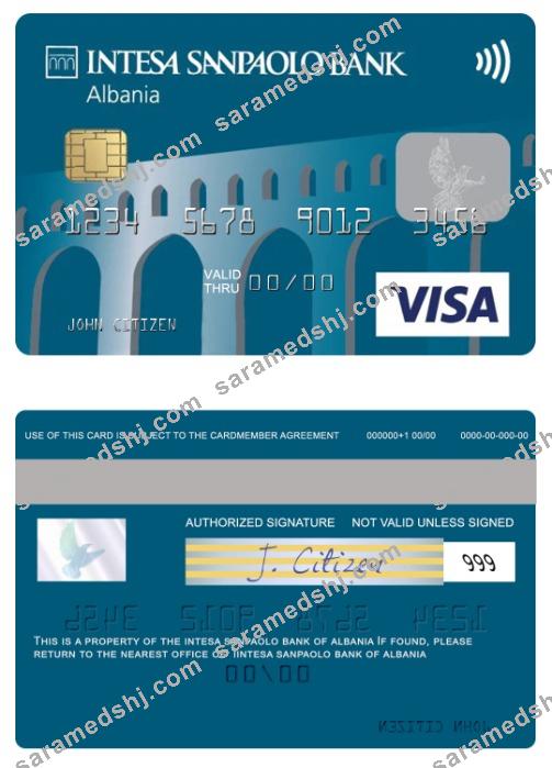Albania Intesa Sanpaolo Bank visa card